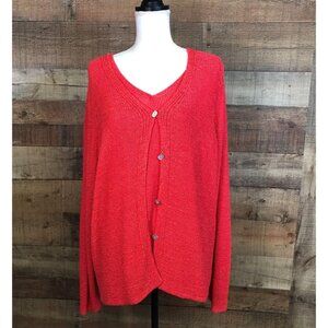 Women's Size XL Size 1 jh COLLECTIBLES Woman Orange/Coral 2 Piece Sweater Set